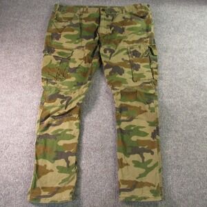 Smoke Rise Cargo Pant Men 42x32 Camouflage Military Slim Tapered Streetwear Moto